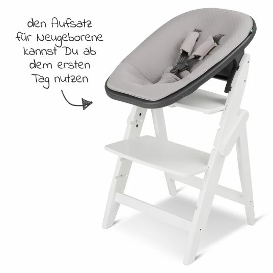 Cheap βοΈ Moji Yippy Newborn Set (5-tlg.) Hochstuhl + Neugeborenen Aufsatz + Sitzkissen + Starter-Set + Tisch & Essbrett - Snow π₯ 4 Cheap βοΈ Moji Yippy Newborn Set (5-tlg.) Hochstuhl + Neugeborenen Aufsatz + Sitzkissen + Starter-Set + Tisch & Essbrett - Snow π₯ - Image 4