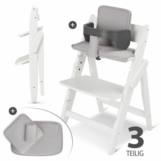 Wholesale ๐ Moji Yippy Starter Set (3-tlg.) Hochstuhl + Sitzkissen + Starter Set (klappbar & mitwachsend) - Snow ๐ 1 Wholesale ๐ Moji Yippy Starter Set (3-tlg.) Hochstuhl + Sitzkissen + Starter Set (klappbar & mitwachsend) - Snow ๐