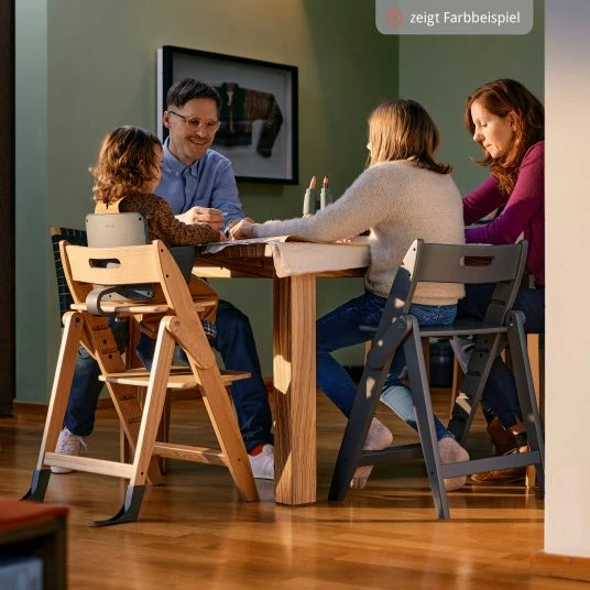 Budget 👏 Moji Yippy Starter Set (3-tlg.) Hochstuhl + Sitzkissen + Starter Set (klappbar & mitwachsend) - Stone 😍 3 Budget 👏 Moji Yippy Starter Set (3-tlg.) Hochstuhl + Sitzkissen + Starter Set (klappbar & mitwachsend) - Stone 😍 - Image 3