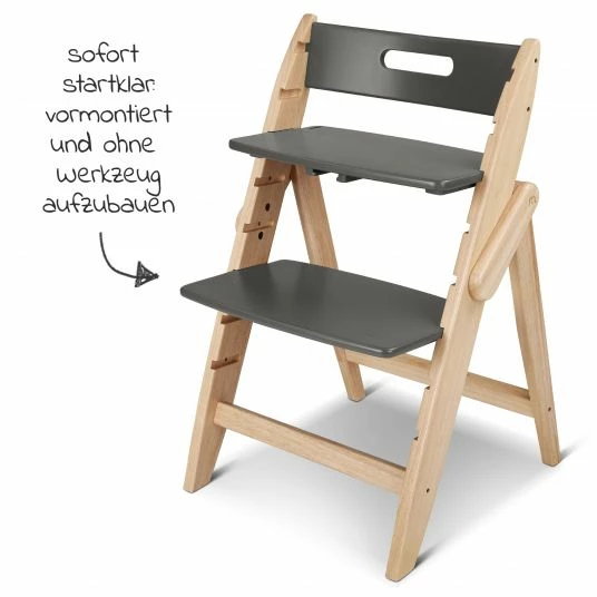 Budget 👏 Moji Yippy Starter Set (3-tlg.) Hochstuhl + Sitzkissen + Starter Set (klappbar & mitwachsend) - Stone 😍 4 Budget 👏 Moji Yippy Starter Set (3-tlg.) Hochstuhl + Sitzkissen + Starter Set (klappbar & mitwachsend) - Stone 😍 - Image 4