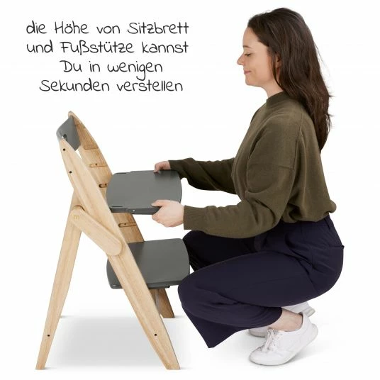 Budget 👏 Moji Yippy Starter Set (3-tlg.) Hochstuhl + Sitzkissen + Starter Set (klappbar & mitwachsend) - Stone 😍 6 Budget 👏 Moji Yippy Starter Set (3-tlg.) Hochstuhl + Sitzkissen + Starter Set (klappbar & mitwachsend) - Stone 😍 - Image 6