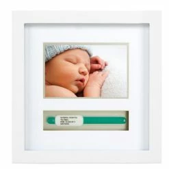 Best Sale π Pearhead Picture frame with compartment for birth band - white π₯