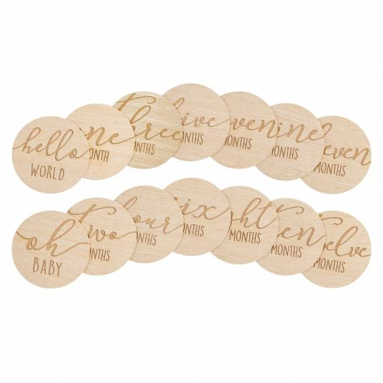 Flash Sale 💯 Pearhead Meilenstein Karten aus Holz - rund ❤️ 1 Flash Sale 💯 Pearhead Meilenstein Karten aus Holz - rund ❤️