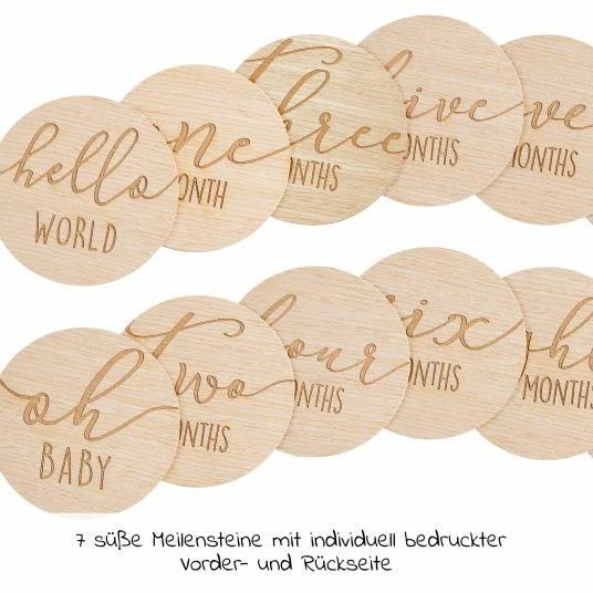 Flash Sale 💯 Pearhead Meilenstein Karten aus Holz - rund ❤️ 2 Flash Sale 💯 Pearhead Meilenstein Karten aus Holz - rund ❤️ - Image 2