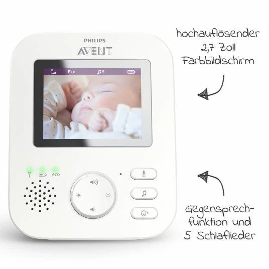 Discount π Philips Avent Video-Babyphone mit Kamera - digital 2,7 Zoll - SCD835/26 π 2 Discount π Philips Avent Video-Babyphone mit Kamera - digital 2,7 Zoll - SCD835/26 π - Image 2