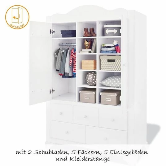 Hot Sale 😀 Pinolino Kleiderschrank Pino 2-türig - Kiefer massiv 🧨 2 Hot Sale 😀 Pinolino Kleiderschrank Pino 2-türig - Kiefer massiv 🧨 - Image 2