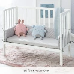 Outlet 🔥 Roba 2in1 Beistellbett Bank & Matratze & Nestchen Roba Style - Silbergrau - Weiß ⌛ -Live & Sleep Sales roba 2in1 beistellbett bank matratze nestchen roba style silbergrau weiss 8970 we 8v230 d3