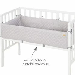 Outlet 🔥 Roba 2in1 Beistellbett Bank & Matratze & Nestchen Roba Style - Silbergrau - Weiß ⌛ -Live & Sleep Sales roba 2in1 beistellbett bank matratze nestchen roba style silbergrau weiss 8970 we 8v230 d5