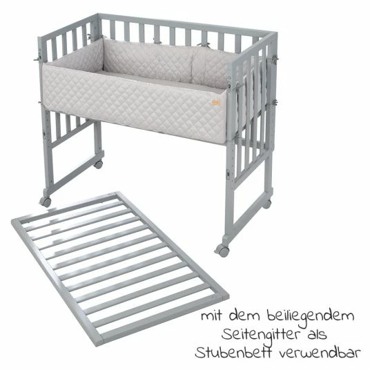 Discount π Roba 3in1 Stubenbett Beistellbett, Bank & Matratze & Nestchen Roba Style - Silbergrau - Taupe π 4 Discount π Roba 3in1 Stubenbett Beistellbett, Bank & Matratze & Nestchen Roba Style - Silbergrau - Taupe π - Image 4