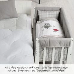 Coupon 😍 Roba 4in1 Stubenbett Beistellbett, Wiege und Bank & Textile-Ausstattung - Adam & Eule - Weiß ✔️ -Live & Sleep Sales roba 4in1 stubenbett beistellbett wiege und bank textile ausstattung adam eule weiss 289149 wes148 d2