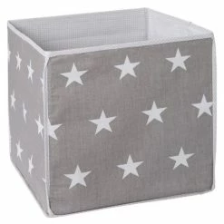 Best deal 🥰 Roba Storage box Little Stars - Grey ❤️