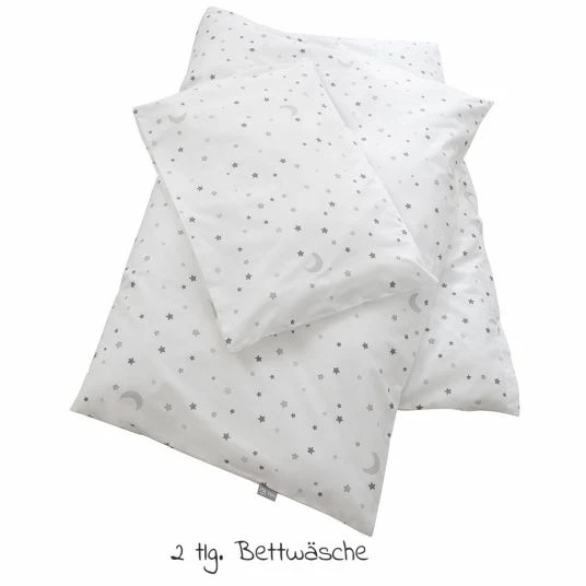 Cheapest 🔥 Roba Babybett-Komplett-Set Weiß - inkl. Bettwäsche, Himmel, Nestchen & Matratze 70 x 140 cm - Sternenzauber Grau 😀 5 Cheapest 🔥 Roba Babybett-Komplett-Set Weiß - inkl. Bettwäsche, Himmel, Nestchen & Matratze 70 x 140 cm - Sternenzauber Grau 😀 - Image 5