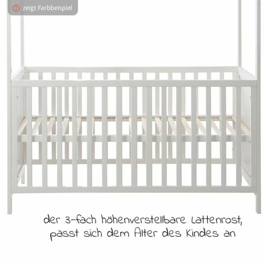 Hot Sale 👏 Roba Babybett und Kinderbett in Hausoptik 70 x 140 cm - Natur Weiß ✨ 5 Hot Sale 👏 Roba Babybett und Kinderbett in Hausoptik 70 x 140 cm - Natur Weiß ✨ - Image 5