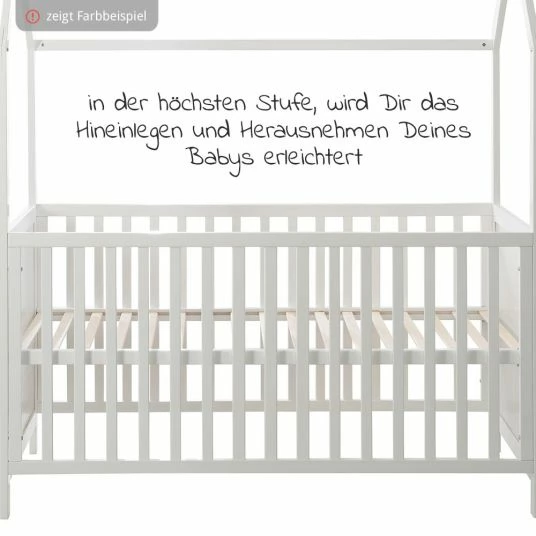 Hot Sale 👏 Roba Babybett und Kinderbett in Hausoptik 70 x 140 cm - Natur Weiß ✨ 6 Hot Sale 👏 Roba Babybett und Kinderbett in Hausoptik 70 x 140 cm - Natur Weiß ✨ - Image 6
