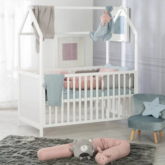Promo 🛒 Roba Babybett und Kinderbett in Hausoptik 70 x 140 cm - Weiß ✔️ 2 Promo 🛒 Roba Babybett und Kinderbett in Hausoptik 70 x 140 cm - Weiß ✔️ - Image 2