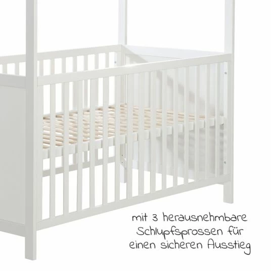 Promo 🛒 Roba Babybett und Kinderbett in Hausoptik 70 x 140 cm - Weiß ✔️ 4 Promo 🛒 Roba Babybett und Kinderbett in Hausoptik 70 x 140 cm - Weiß ✔️ - Image 4