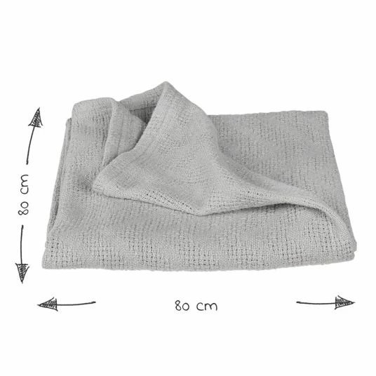 Best Pirce π Roba Baumwoll-Decke aus Organic Baumwolle - Strickoptik 80 x 80 cm - Lil Planet - Silbergrau π 4 Best Pirce π Roba Baumwoll-Decke aus Organic Baumwolle - Strickoptik 80 x 80 cm - Lil Planet - Silbergrau π - Image 4