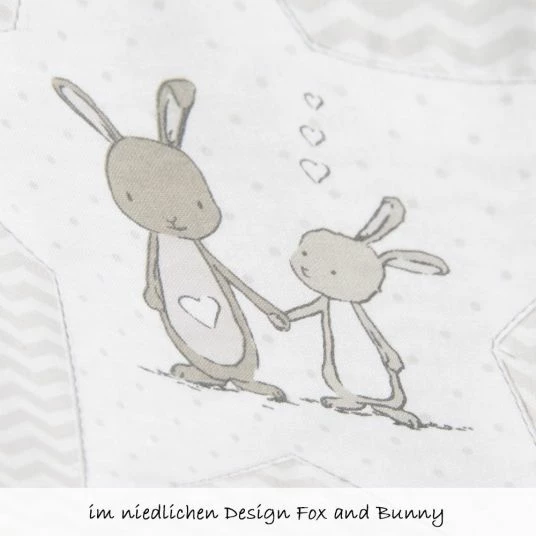 Discount 👍 Roba Bettwäsche 100 x 135 cm - Fox & Bunny - Grau 🌟 2 Discount 👍 Roba Bettwäsche 100 x 135 cm - Fox & Bunny - Grau 🌟 - Image 2