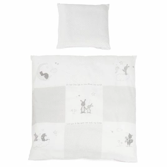 Deals π Roba Bed linen 80 x 80 cm - Fox & Bunny - Grey β 1 Deals π Roba Bed linen 80 x 80 cm - Fox & Bunny - Grey β