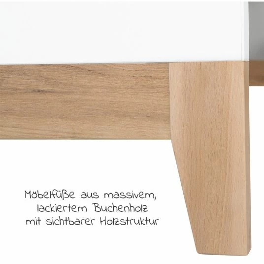 Outlet 🛒 Roba Kinderzimmer Carina mit 3-türigem Schrank, Bett, breiter Wickelkommode - Weiß 😉 5 Outlet 🛒 Roba Kinderzimmer Carina mit 3-türigem Schrank, Bett, breiter Wickelkommode - Weiß 😉 - Image 5