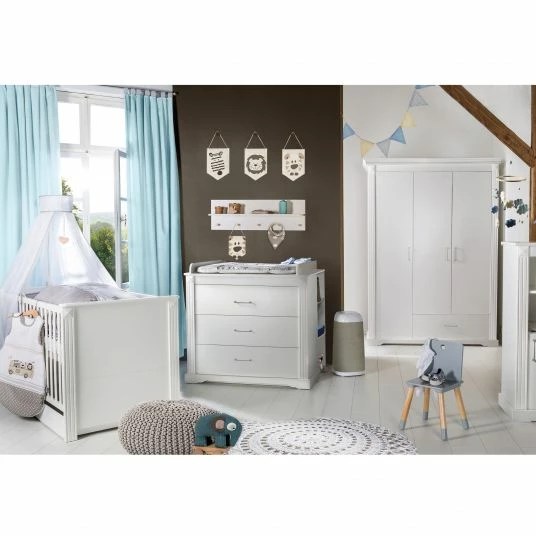 New 🥰 Roba Kinderzimmer Marie mit 3-türigem Schrank, Bett, Wickelkommode - Weiß 🤩 1 New 🥰 Roba Kinderzimmer Marie mit 3-türigem Schrank, Bett, Wickelkommode - Weiß 🤩
