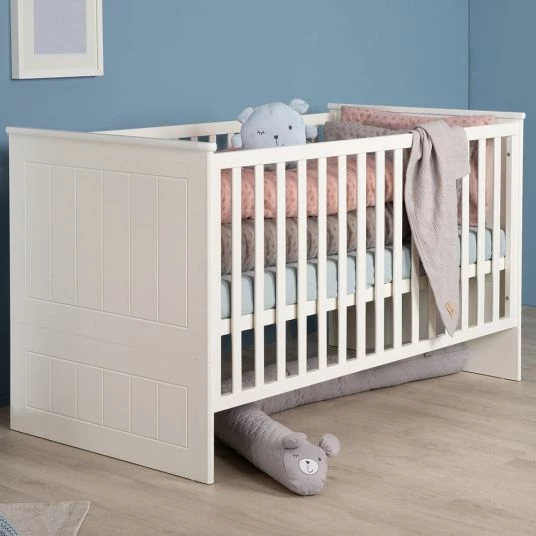 Promo 🛒 Roba Kinderzimmer Sylt Baby mit 3-türigem Schrank, Bett, breiter Wickelkommode - Weiß 🎁 4 Promo 🛒 Roba Kinderzimmer Sylt Baby mit 3-türigem Schrank, Bett, breiter Wickelkommode - Weiß 🎁 - Image 4
