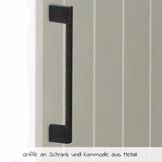 Promo 🛒 Roba Kinderzimmer Sylt Baby mit 3-türigem Schrank, Bett, breiter Wickelkommode - Weiß 🎁 6 Promo 🛒 Roba Kinderzimmer Sylt Baby mit 3-türigem Schrank, Bett, breiter Wickelkommode - Weiß 🎁 - Image 6