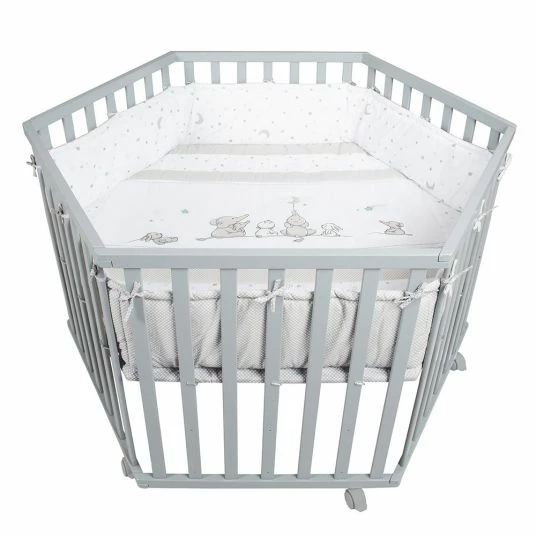 Deals 🤩 Roba Laufgitter 6-eckig Taupe -3-fach höhenverstellbar & Einlage - Sternenzauber - Weiß ✨ 1 Deals 🤩 Roba Laufgitter 6-eckig Taupe -3-fach höhenverstellbar & Einlage - Sternenzauber - Weiß ✨