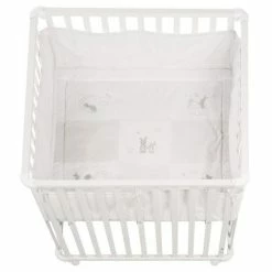 Flash Sale 🔥 Roba Playpen white incl. insert 100 x 100 cm - Fox & Bunny 🛒