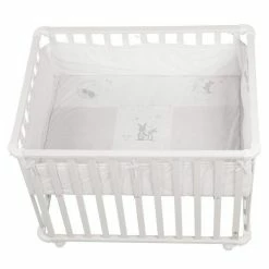 Best deal ❤️ Roba Playpen white incl. insert 75 x 100 cm - Fox & Bunny 🤩