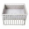 Outlet 👍 Roba Playpen white incl. insert 75 x 100 cm - Indibär - Grey 🔥