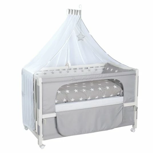 Buy π Roba Room Bed White incl. Accessories - Little Stars - Grey π 1 Buy π Roba Room Bed White incl. Accessories - Little Stars - Grey π