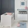 Deals ✔️ Roba Sparset Kinderzimmer Hamburg mit Bett, Wickelkommode & 2 Canvas Boxen - Weiß 🤩