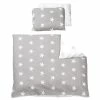 Flash Sale 🔥 Roba Reversible bed linen 80 x 80 cm - Little Stars - Grey White 🧨