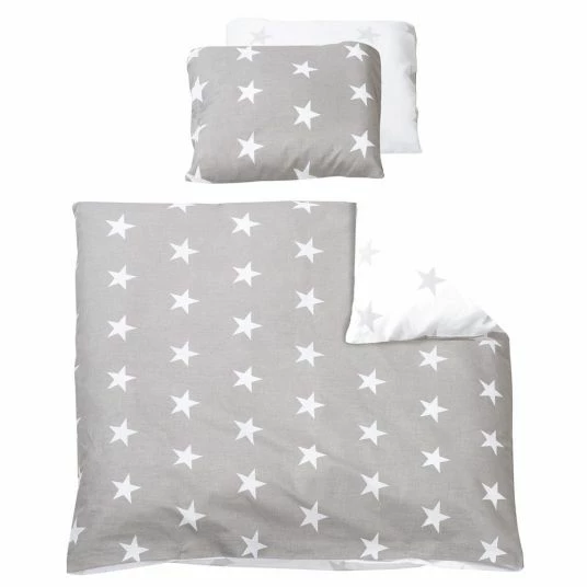 Flash Sale π₯ Roba Reversible bed linen 80 x 80 cm - Little Stars - Grey White 𧨠1 Flash Sale π₯ Roba Reversible bed linen 80 x 80 cm - Little Stars - Grey White π§¨