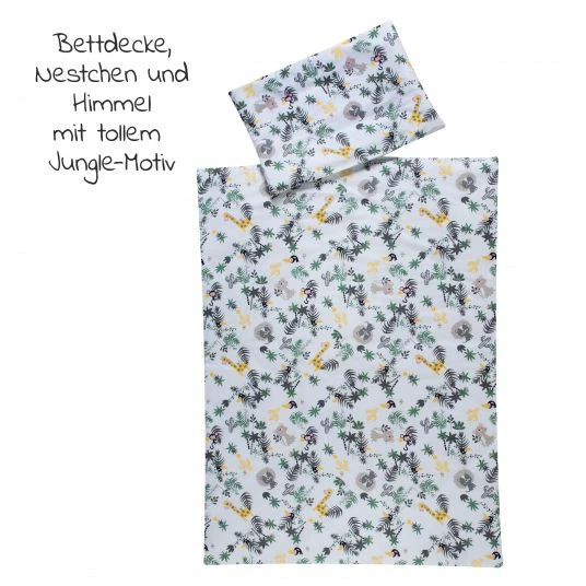 Brand new 🤩 Schardt 4-tlg. Bettwäsche-Set Decke 100 x 135 cm , Kissen 40 x 60 cm, Nestchen, Himmel - Jungle - Collection 2022 🛒 2 Brand new 🤩 Schardt 4-tlg. Bettwäsche-Set Decke 100 x 135 cm , Kissen 40 x 60 cm, Nestchen, Himmel - Jungle - Collection 2022 🛒 - Image 2