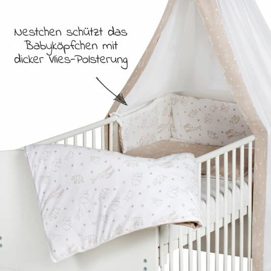 Deals 🌟 Schardt 4-tlg. Bettwäsche-Set Decke 100 x 135 cm , Kissen 40 x 60 cm, Nestchen, Himmel - Origami - Beige - Collection 2022 🥰 3 Deals 🌟 Schardt 4-tlg. Bettwäsche-Set Decke 100 x 135 cm , Kissen 40 x 60 cm, Nestchen, Himmel - Origami - Beige - Collection 2022 🥰 - Image 3