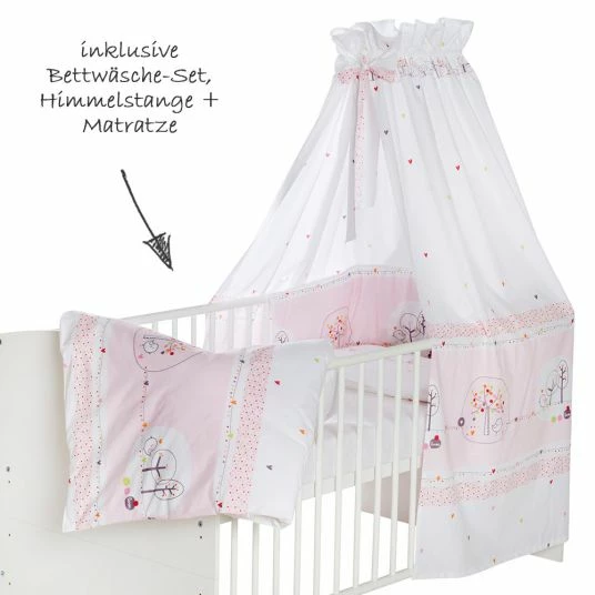 Best deal ✔️ Schardt Complete bed Classic-Line White 70 x 140 cm - Birdy - Pink ⌛ 4 Best deal ✔️ Schardt Complete bed Classic-Line White 70 x 140 cm - Birdy - Pink ⌛ - Image 4