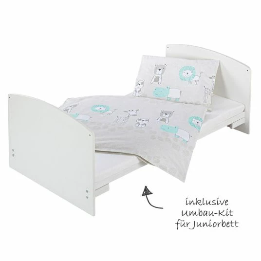 Best Pirce 🎉 Schardt Baby-Komplettbett-Set Classic-Line inktextiler Ausstattung Weiß 70 x 140 cm - Exklusiv Design Wallis - Grau 👍 4 Best Pirce 🎉 Schardt Baby-Komplettbett-Set Classic-Line inktextiler Ausstattung Weiß 70 x 140 cm - Exklusiv Design Wallis - Grau 👍 - Image 4