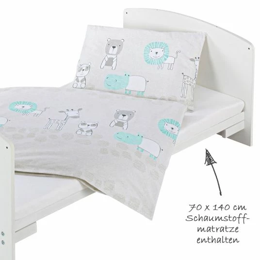Best Pirce 🎉 Schardt Baby-Komplettbett-Set Classic-Line inktextiler Ausstattung Weiß 70 x 140 cm - Exklusiv Design Wallis - Grau 👍 5 Best Pirce 🎉 Schardt Baby-Komplettbett-Set Classic-Line inktextiler Ausstattung Weiß 70 x 140 cm - Exklusiv Design Wallis - Grau 👍 - Image 5