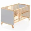 Best Sale 😀 Schardt Baby- und Kinderbett Designline Deluxe Buche teilmassiv 70 x 140 cm - geölt Grau 🌟
