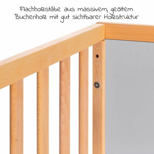 Best Sale ๐ Schardt Baby- und Kinderbett Designline Deluxe Buche teilmassiv 70 x 140 cm - geรถlt Grau ๐ 4 Best Sale ๐ Schardt Baby- und Kinderbett Designline Deluxe Buche teilmassiv 70 x 140 cm - geรถlt Grau ๐ - Image 4