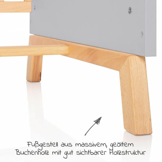 Best Sale ๐ Schardt Baby- und Kinderbett Designline Deluxe Buche teilmassiv 70 x 140 cm - geรถlt Grau ๐ 5 Best Sale ๐ Schardt Baby- und Kinderbett Designline Deluxe Buche teilmassiv 70 x 140 cm - geรถlt Grau ๐ - Image 5