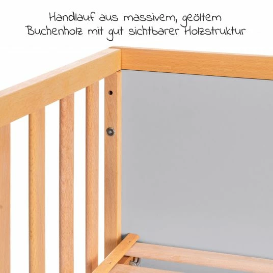 Best Sale ๐ Schardt Baby- und Kinderbett Designline Deluxe Buche teilmassiv 70 x 140 cm - geรถlt Grau ๐ 6 Best Sale ๐ Schardt Baby- und Kinderbett Designline Deluxe Buche teilmassiv 70 x 140 cm - geรถlt Grau ๐ - Image 6