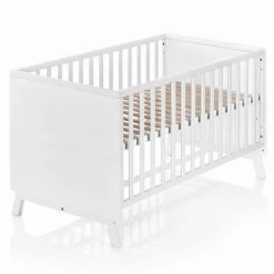 Outlet 👏 Schardt Baby- und Kinderbett Designline Deluxe Buche teilmassiv 70 x 140 cm - Weiß 🔔