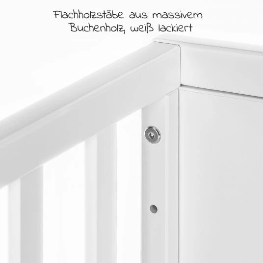 Outlet ๐ Schardt Baby- und Kinderbett Designline Deluxe Buche teilmassiv 70 x 140 cm - Weiร ๐ 4 Outlet ๐ Schardt Baby- und Kinderbett Designline Deluxe Buche teilmassiv 70 x 140 cm - Weiร ๐ - Image 4