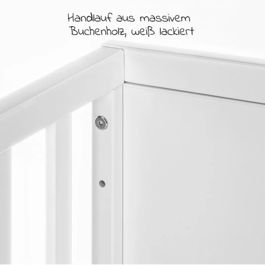 Outlet ๐ Schardt Baby- und Kinderbett Designline Deluxe Buche teilmassiv 70 x 140 cm - Weiร ๐ 6 Outlet ๐ Schardt Baby- und Kinderbett Designline Deluxe Buche teilmassiv 70 x 140 cm - Weiร ๐ - Image 6