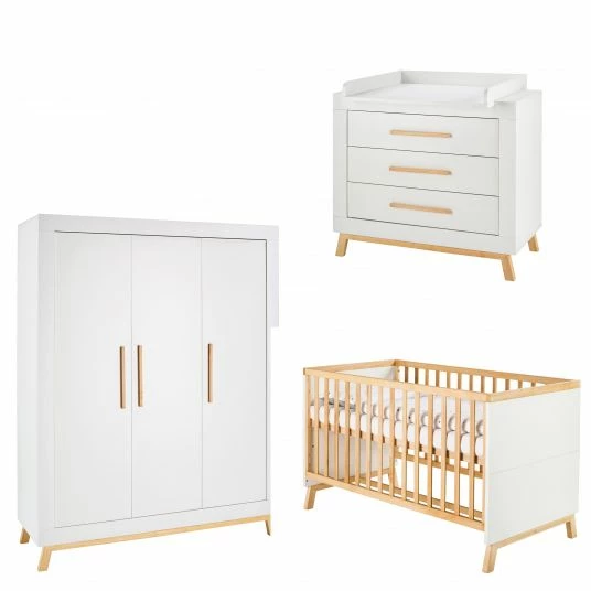 Best Pirce 😉 Schardt Kinderzimmer Miami White 16-tlg. mit 3-türigem Schrank inkl. Textilkollektion Sternchen Grau - ✨ 2 Best Pirce 😉 Schardt Kinderzimmer Miami White 16-tlg. mit 3-türigem Schrank inkl. Textilkollektion Sternchen Grau - ✨ - Image 2