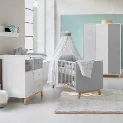 Budget ❤️ Schardt Kinderzimmer Vegas 16-tlg. mit 3-türigem Schrank inkl. Textilkollektion Origami Black 🔔