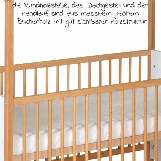 Best Sale ✨ Schardt Kombi-Kinderbett Hausbett Venice Buche teilmassiv, geölt 70 x 140 cm - Natur Weiß 🔔 6 Best Sale ✨ Schardt Kombi-Kinderbett Hausbett Venice Buche teilmassiv, geölt 70 x 140 cm - Natur Weiß 🔔 - Image 6